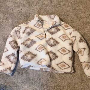Thread & Supply Cozy Geometric Sherpa Pullover